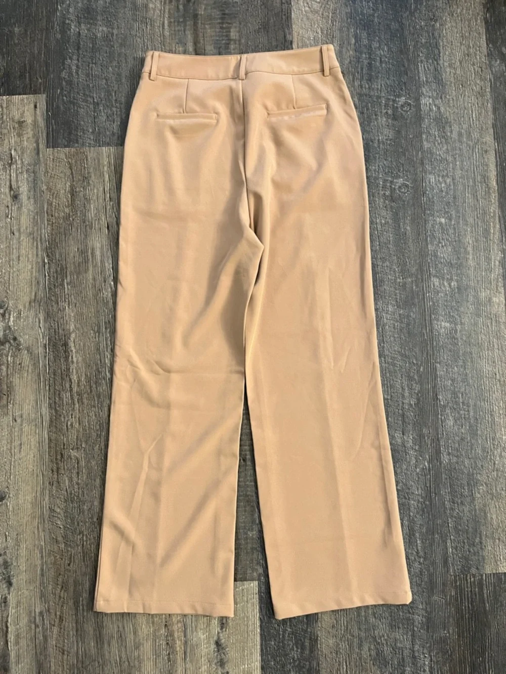 Tailored High-Rise Wide Leg Pants in Light Tan - Picture 7 of 10